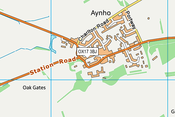 OX17 3BJ map - OS VectorMap District (Ordnance Survey)