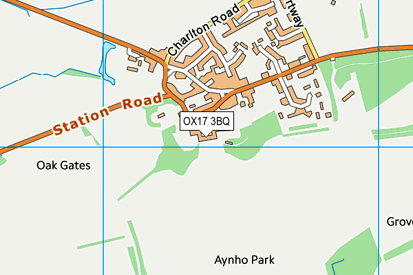 OX17 3BQ map - OS VectorMap District (Ordnance Survey)