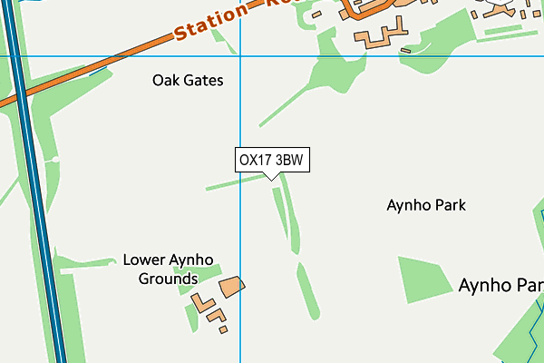 OX17 3BW map - OS VectorMap District (Ordnance Survey)