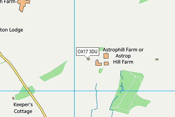 OX17 3DU map - OS VectorMap District (Ordnance Survey)