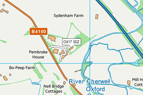 OX17 3DZ map - OS VectorMap District (Ordnance Survey)