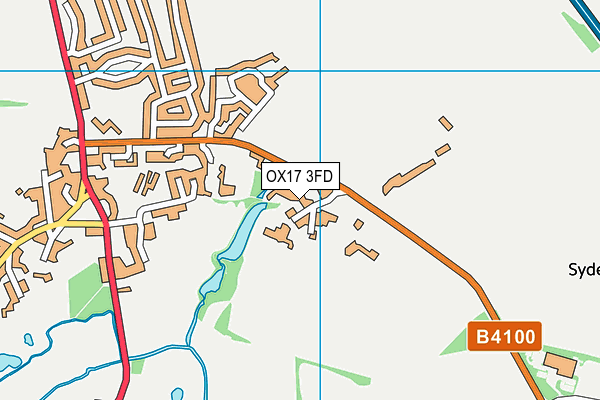 OX17 3FD map - OS VectorMap District (Ordnance Survey)