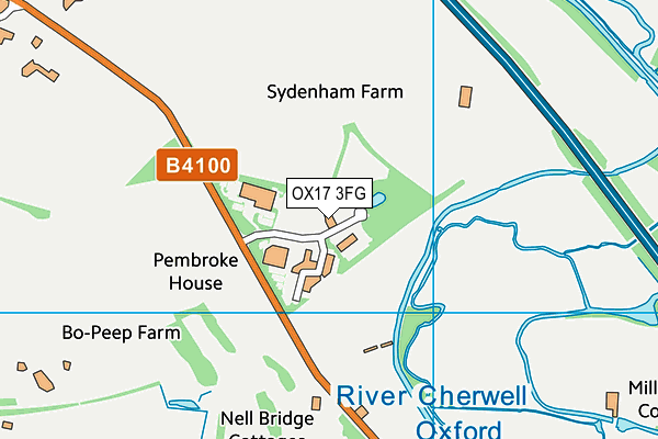 OX17 3FG map - OS VectorMap District (Ordnance Survey)