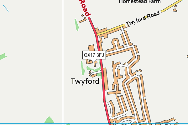 OX17 3FJ map - OS VectorMap District (Ordnance Survey)