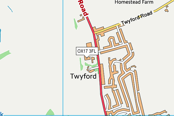 OX17 3FL map - OS VectorMap District (Ordnance Survey)