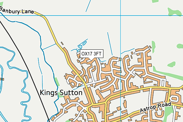 OX17 3FT map - OS VectorMap District (Ordnance Survey)