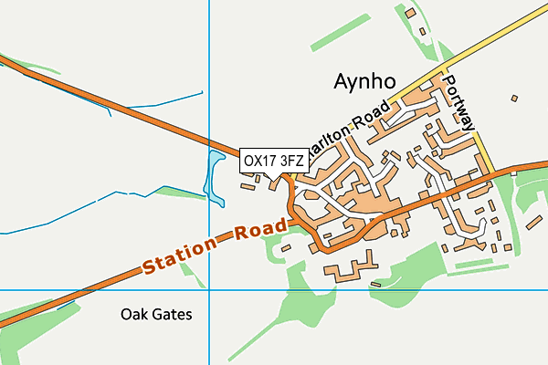 OX17 3FZ map - OS VectorMap District (Ordnance Survey)