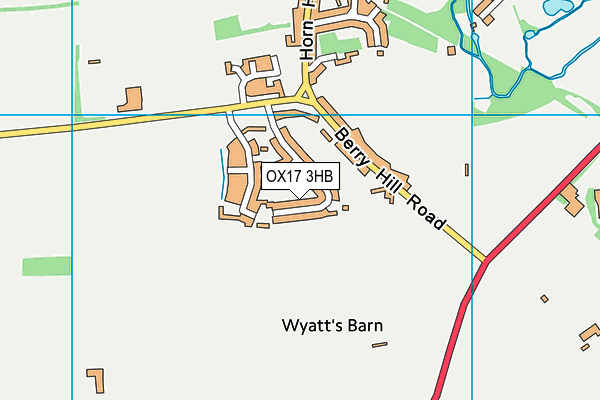 OX17 3HB map - OS VectorMap District (Ordnance Survey)