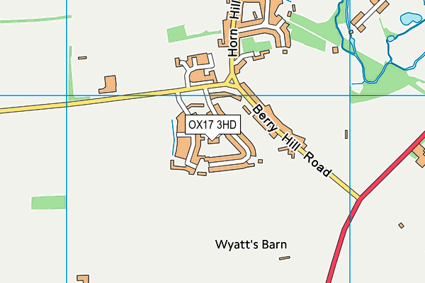 OX17 3HD map - OS VectorMap District (Ordnance Survey)