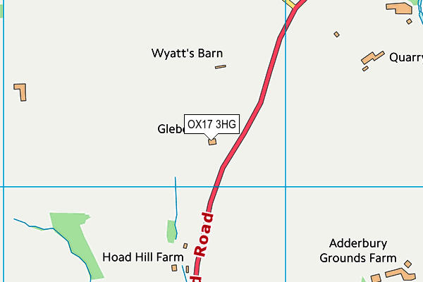 OX17 3HG map - OS VectorMap District (Ordnance Survey)
