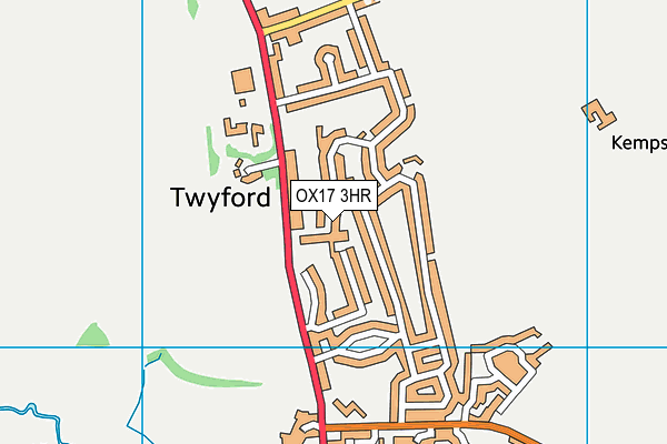 OX17 3HR map - OS VectorMap District (Ordnance Survey)