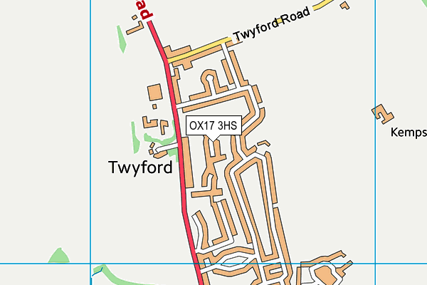 OX17 3HS map - OS VectorMap District (Ordnance Survey)