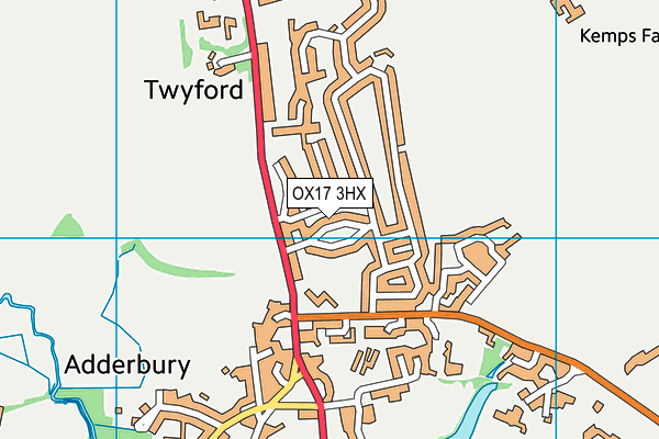 OX17 3HX map - OS VectorMap District (Ordnance Survey)