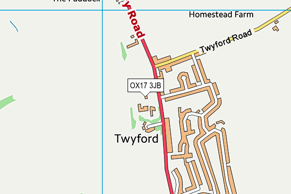 OX17 3JB map - OS VectorMap District (Ordnance Survey)