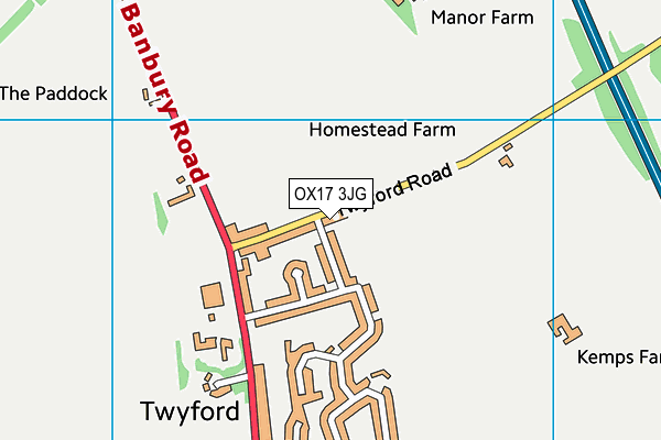 OX17 3JG map - OS VectorMap District (Ordnance Survey)