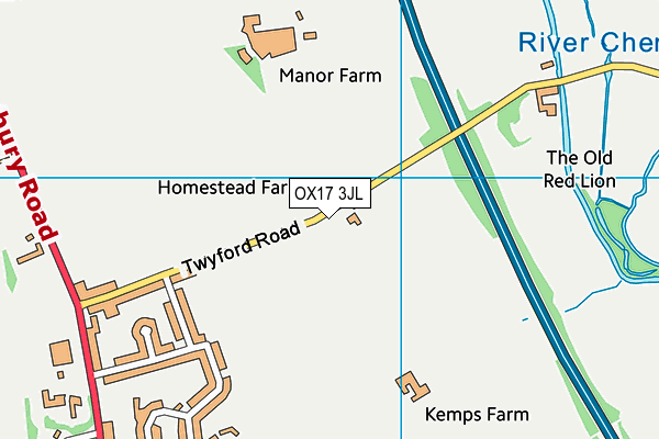 OX17 3JL map - OS VectorMap District (Ordnance Survey)