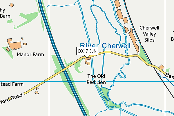 OX17 3JN map - OS VectorMap District (Ordnance Survey)