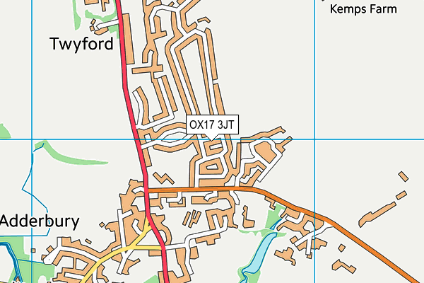 OX17 3JT map - OS VectorMap District (Ordnance Survey)