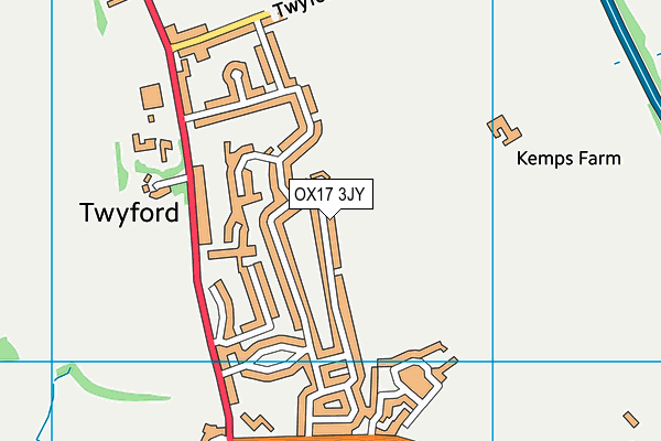 OX17 3JY map - OS VectorMap District (Ordnance Survey)