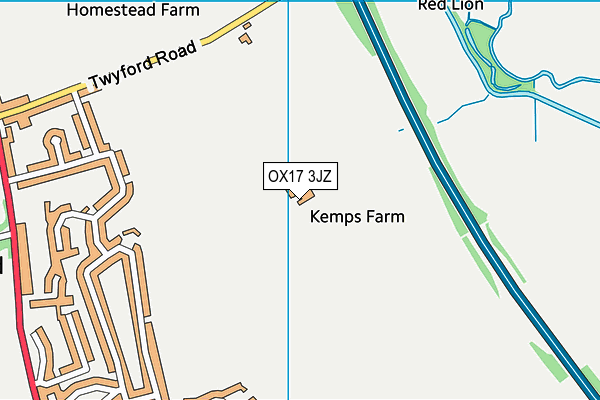 OX17 3JZ map - OS VectorMap District (Ordnance Survey)