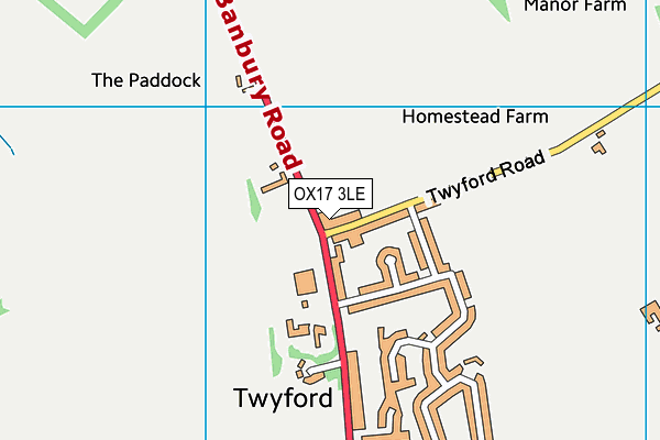 OX17 3LE map - OS VectorMap District (Ordnance Survey)