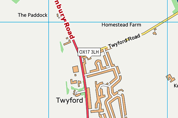 OX17 3LH map - OS VectorMap District (Ordnance Survey)