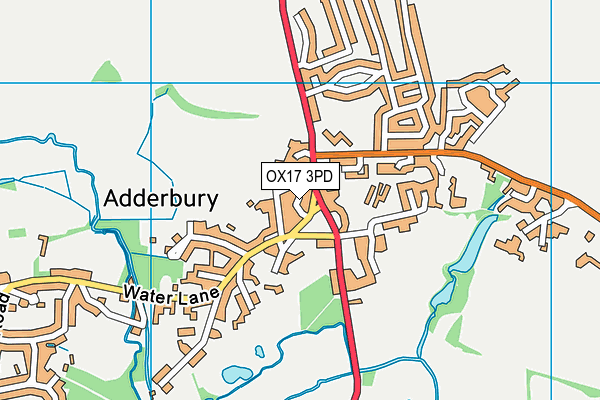 OX17 3PD map - OS VectorMap District (Ordnance Survey)