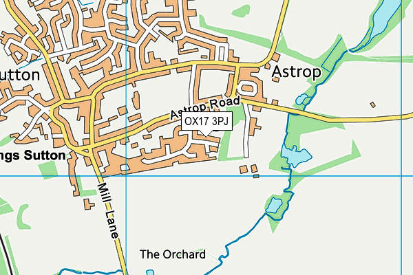 OX17 3PJ map - OS VectorMap District (Ordnance Survey)