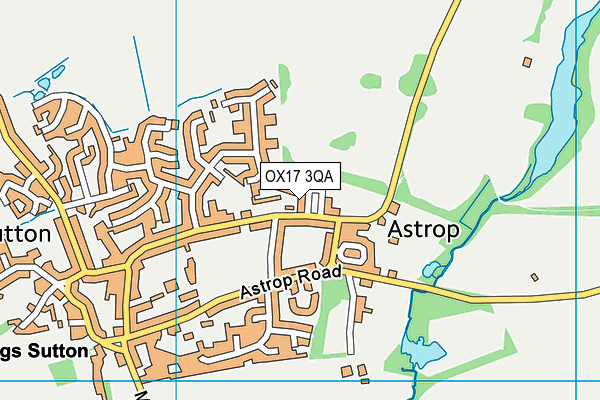 OX17 3QA map - OS VectorMap District (Ordnance Survey)