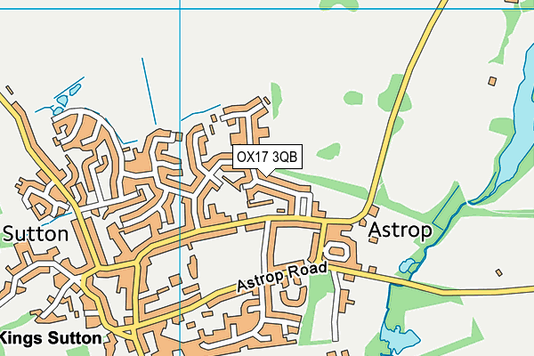 OX17 3QB map - OS VectorMap District (Ordnance Survey)