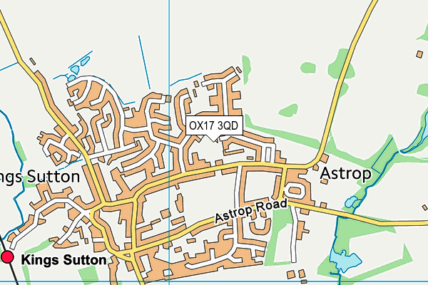 OX17 3QD map - OS VectorMap District (Ordnance Survey)