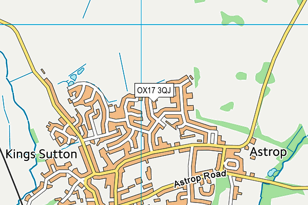 OX17 3QJ map - OS VectorMap District (Ordnance Survey)