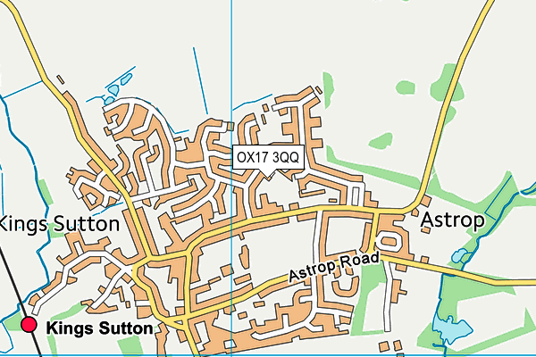 OX17 3QQ map - OS VectorMap District (Ordnance Survey)