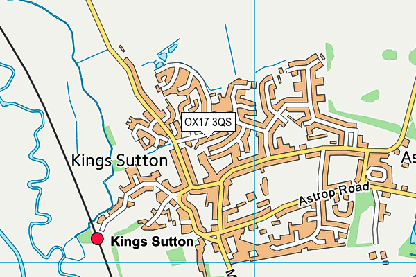 OX17 3QS map - OS VectorMap District (Ordnance Survey)