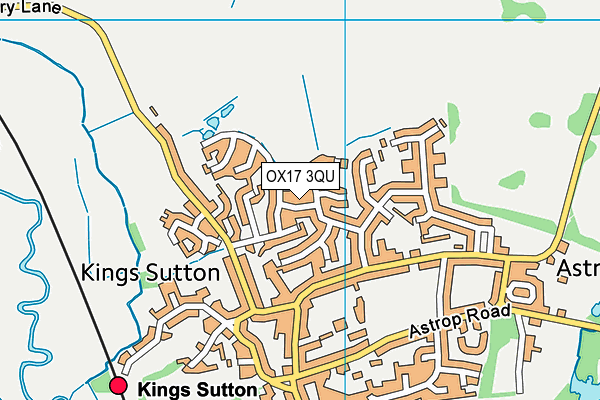 OX17 3QU map - OS VectorMap District (Ordnance Survey)