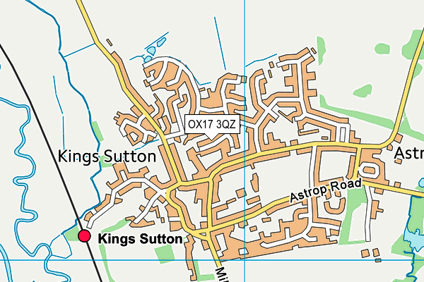 OX17 3QZ map - OS VectorMap District (Ordnance Survey)