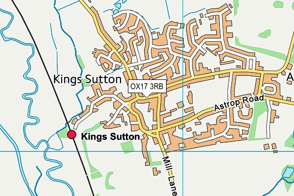 OX17 3RB map - OS VectorMap District (Ordnance Survey)