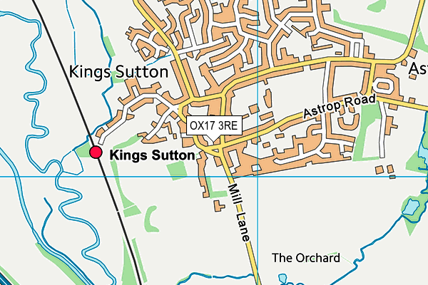 OX17 3RE map - OS VectorMap District (Ordnance Survey)