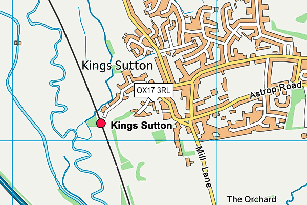 OX17 3RL map - OS VectorMap District (Ordnance Survey)