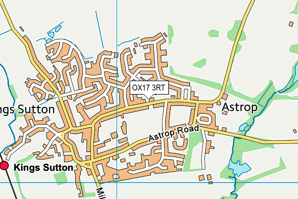 Kings Sutton Primary Academy map (OX17 3RT) - OS VectorMap District (Ordnance Survey)