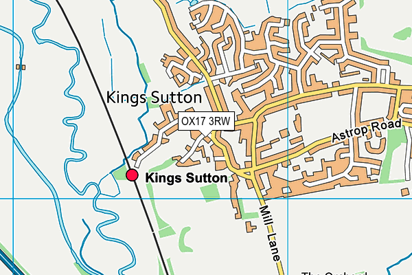 OX17 3RW map - OS VectorMap District (Ordnance Survey)