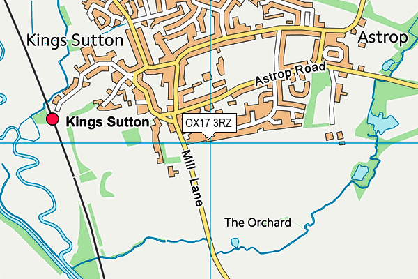 OX17 3RZ map - OS VectorMap District (Ordnance Survey)