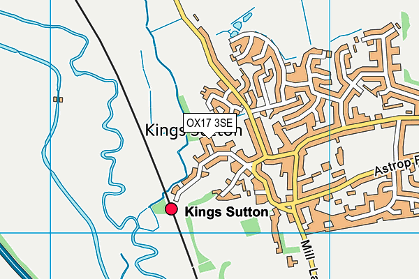 OX17 3SE map - OS VectorMap District (Ordnance Survey)