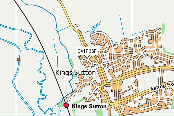 OX17 3SF map - OS VectorMap District (Ordnance Survey)