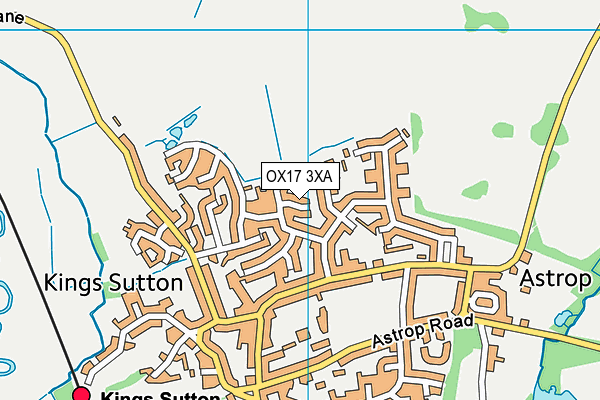OX17 3XA map - OS VectorMap District (Ordnance Survey)