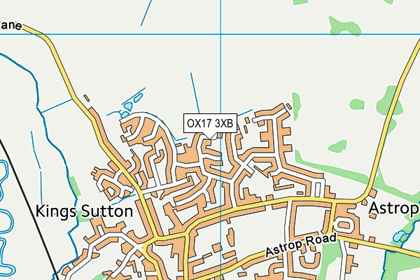 OX17 3XB map - OS VectorMap District (Ordnance Survey)