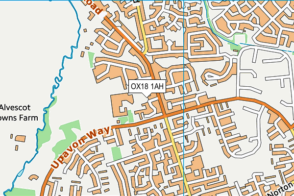 OX18 1AH map - OS VectorMap District (Ordnance Survey)