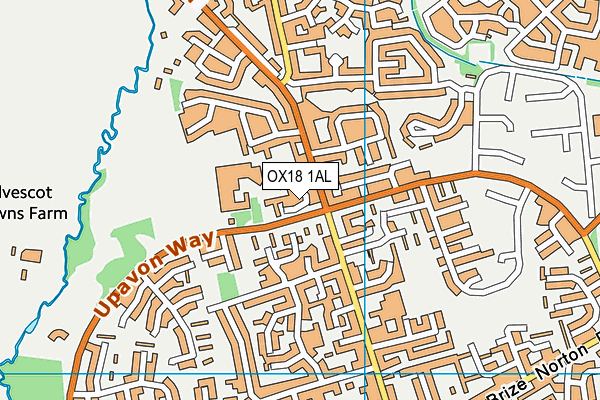 OX18 1AL map - OS VectorMap District (Ordnance Survey)