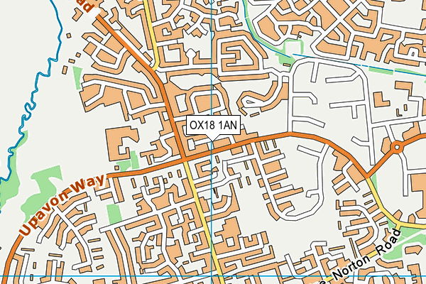 OX18 1AN map - OS VectorMap District (Ordnance Survey)