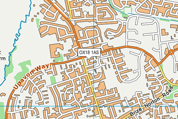 OX18 1AS map - OS VectorMap District (Ordnance Survey)